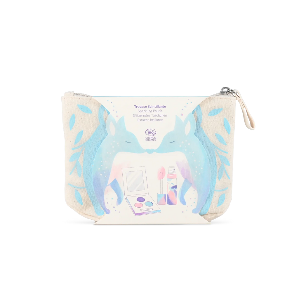 Namaki - Blue Sparkling Fox pouch - organic make-up for kids gift set | Scout & Co