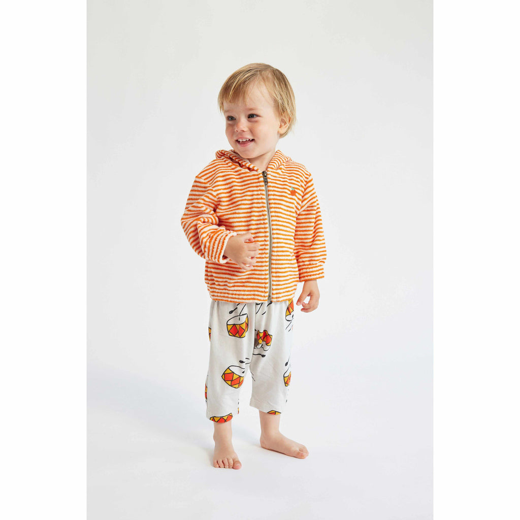 Bobo Choses - Orange Stripes zipped hoodie - baby | Scout & Co