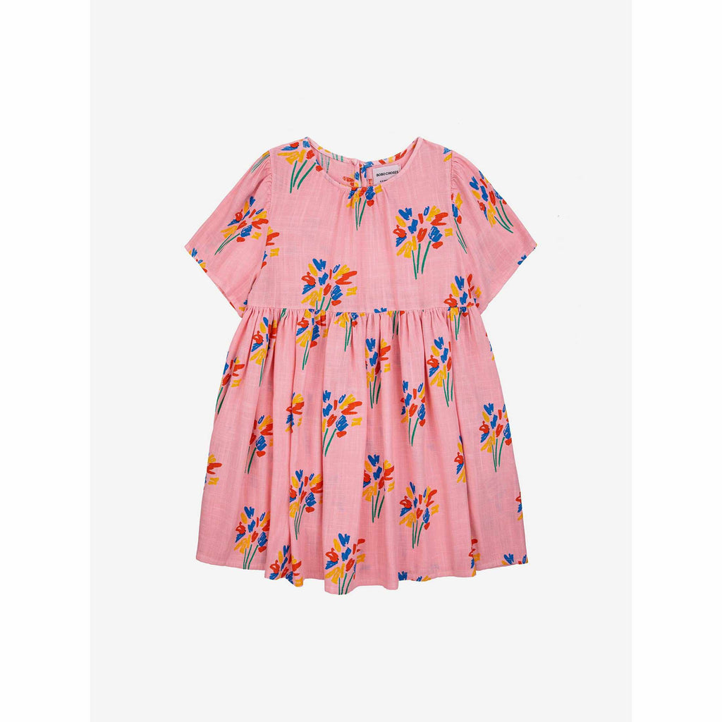 Bobo Choses - Fireworks all-over flounce sleeves woven dress | Scout & Co