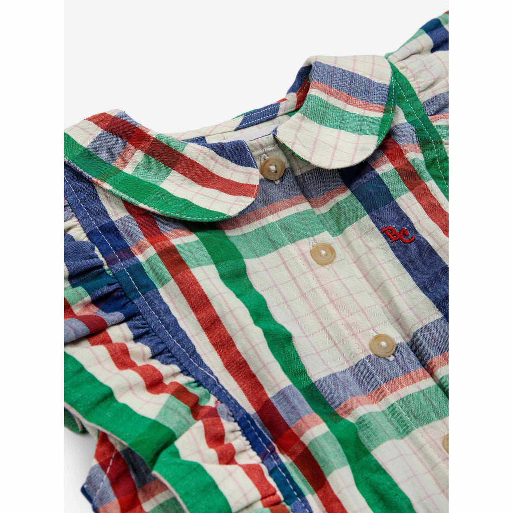 Bobo Choses - Madras checks ruffle woven dress | Scout & Co