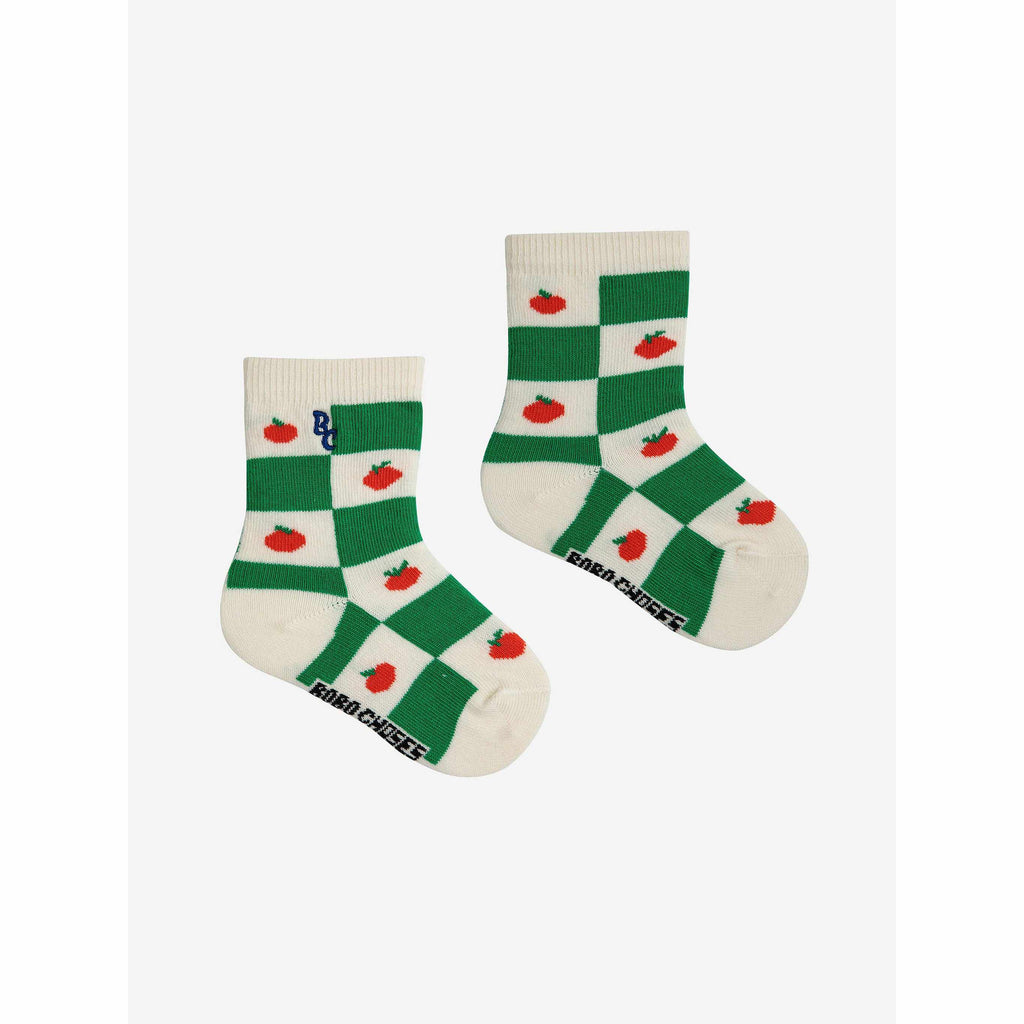 Bobo Choses - Tomato all-over short socks - baby | Scout & Co