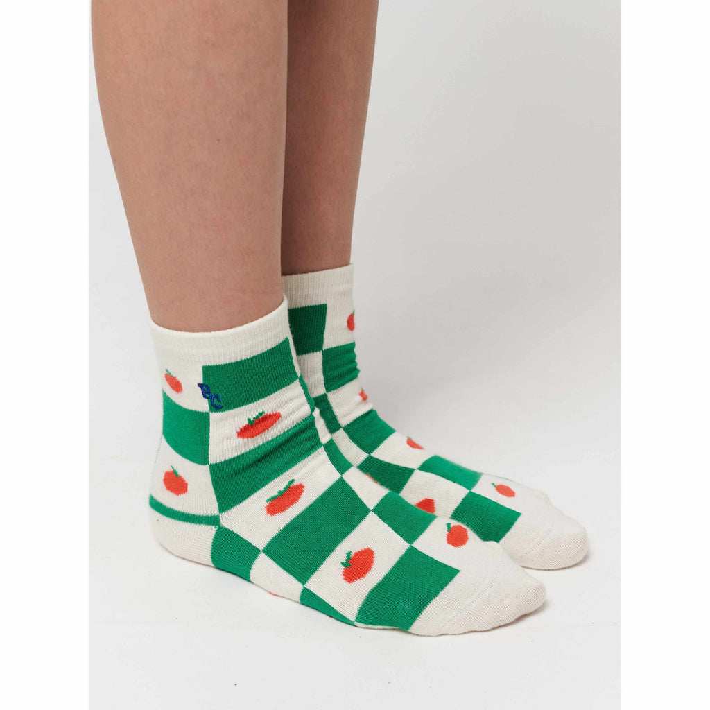 Bobo Choses - Tomato all-over short socks | Scout & Co