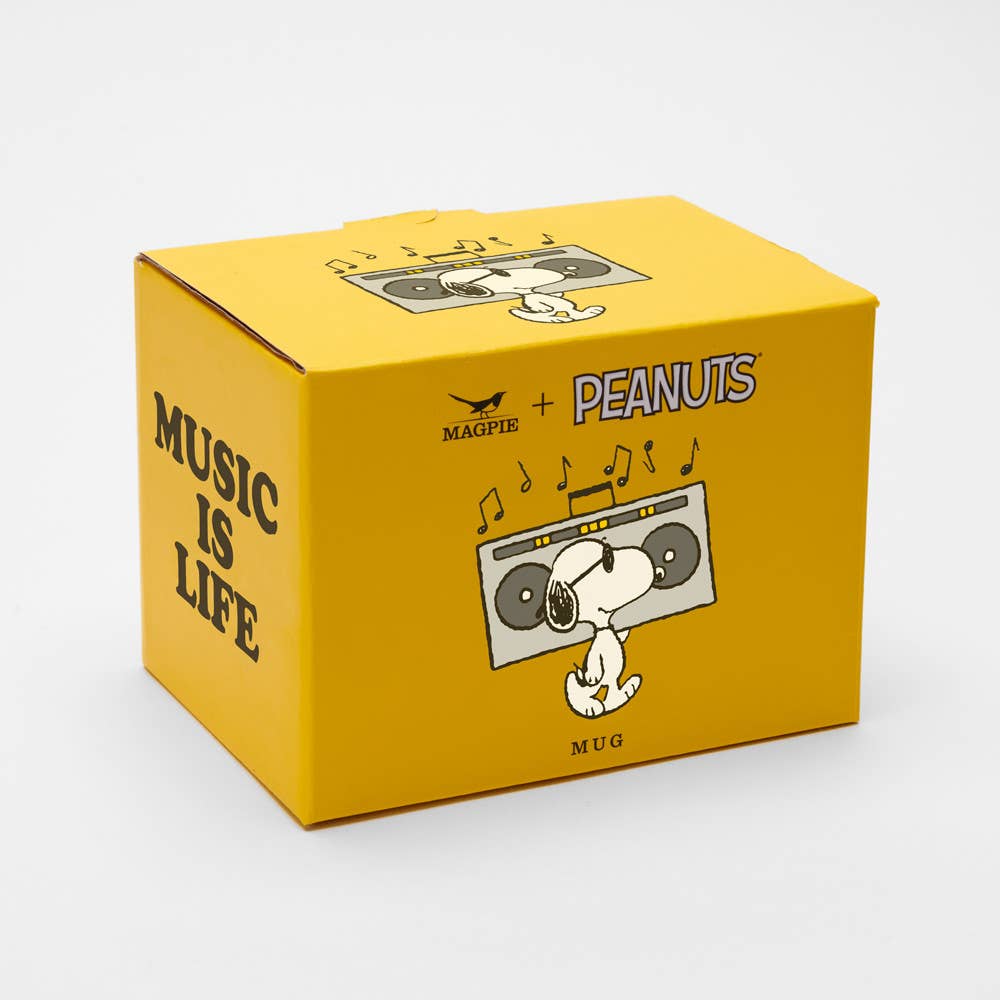 Magpie x Peanuts - Snoopy 'Music is Life' boombox mug | Scout & Co