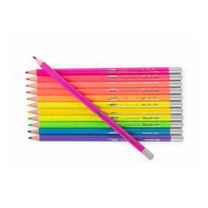 Moulin Roty - Les Schmouks neon pencils - set of 12 | Scout & Co