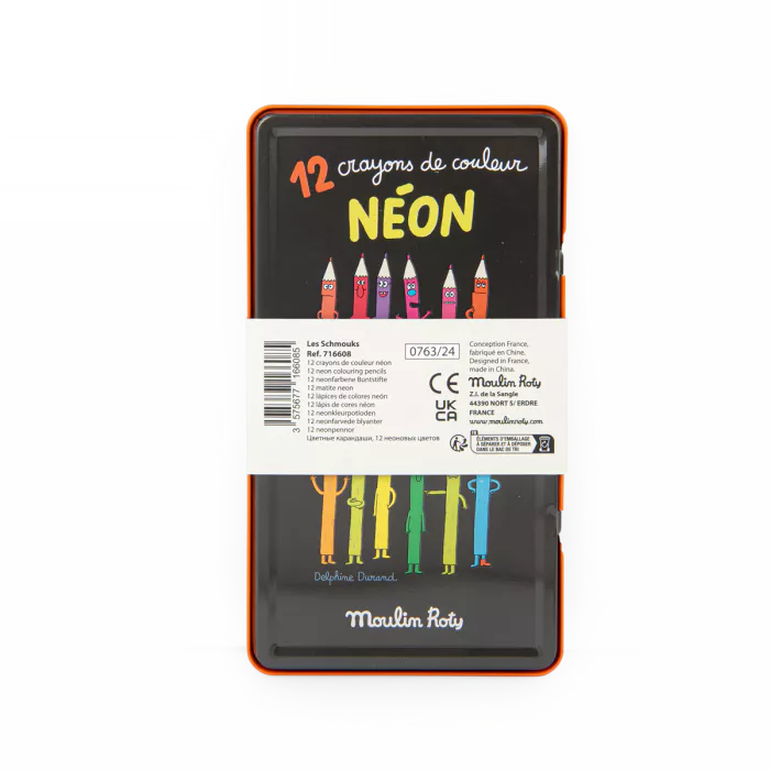 Moulin Roty - Les Schmouks neon pencils - set of 12 | Scout & Co