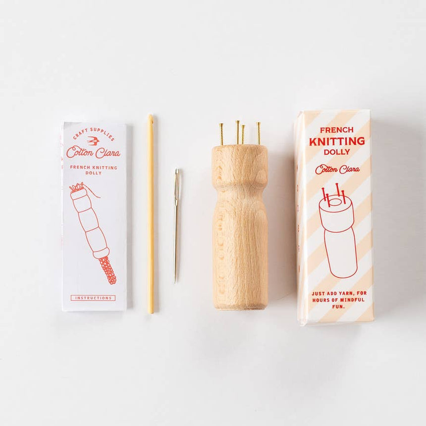 Cotton Clara - French Knitting Bobbin – Wooden Dolly | Scout & Co
