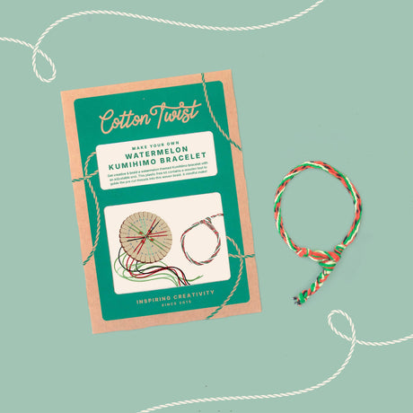 Cotton Twist - Make Your Own Watermelon Kumihimo Bracelet craft kit | Scout & Co