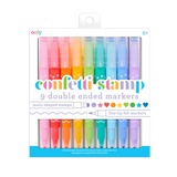 Ooly - Confetti Stamp double-ended markers - set of 9 | Scout & Co