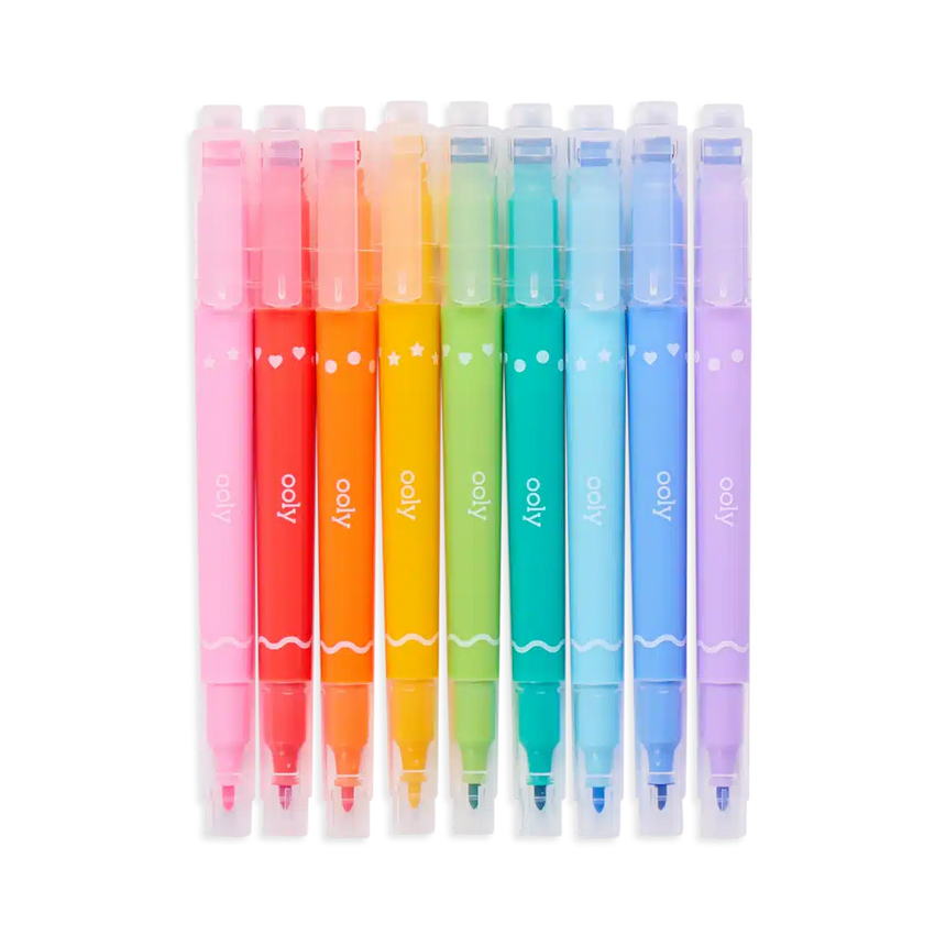Ooly - Confetti Stamp double-ended markers - set of 9 | Scout & Co