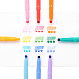Ooly - Confetti Stamp double-ended markers - set of 9 | Scout & Co