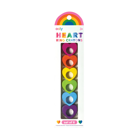 Ooly - Heart ring crayons - set of 6 | Scout & Co