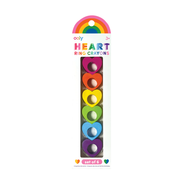Ooly - Heart ring crayons - set of 6 | Scout & Co