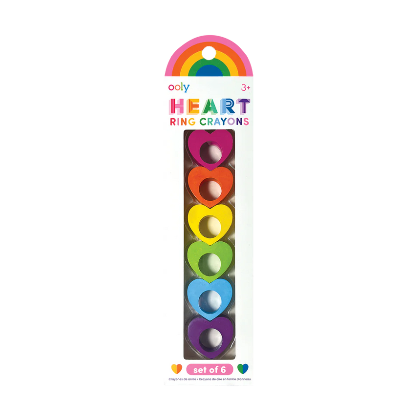 Ooly - Heart ring crayons - set of 6 | Scout & Co