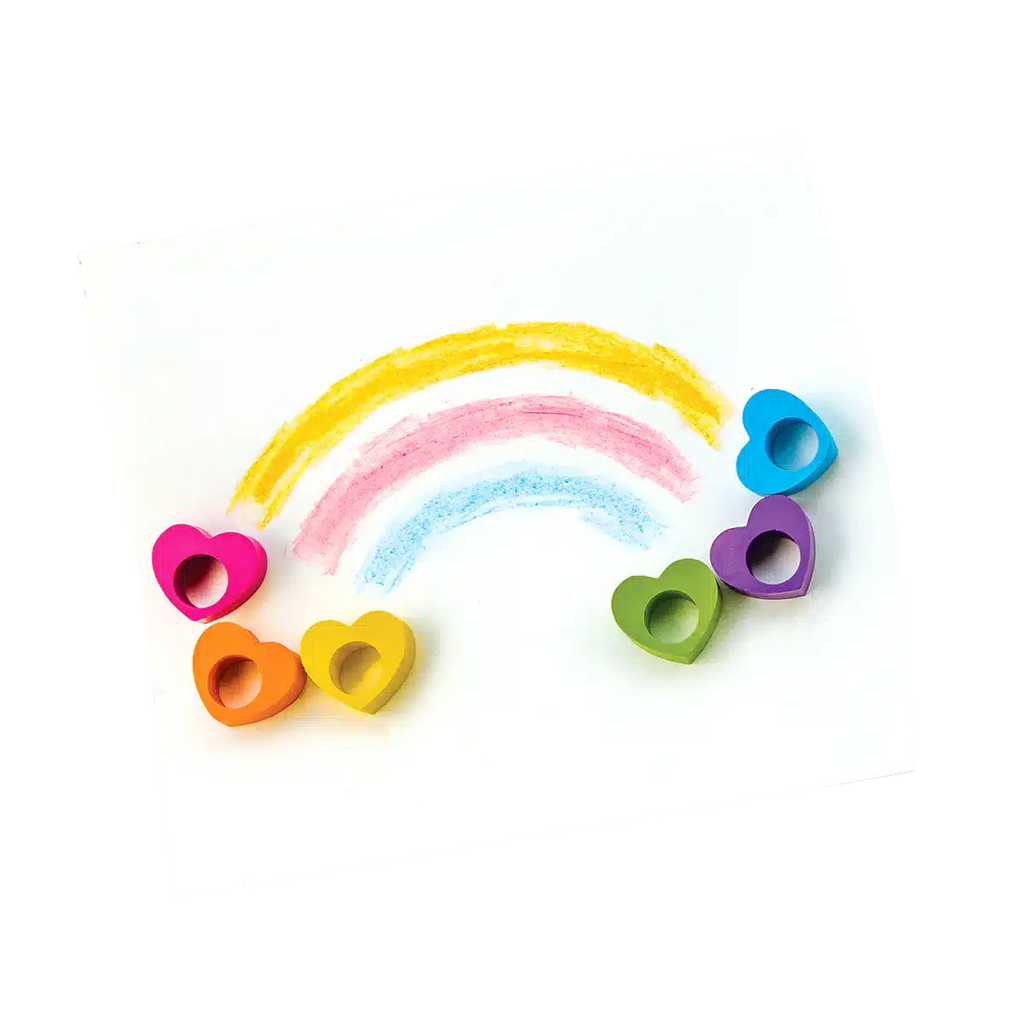 Ooly - Heart ring crayons - set of 6 | Scout & Co