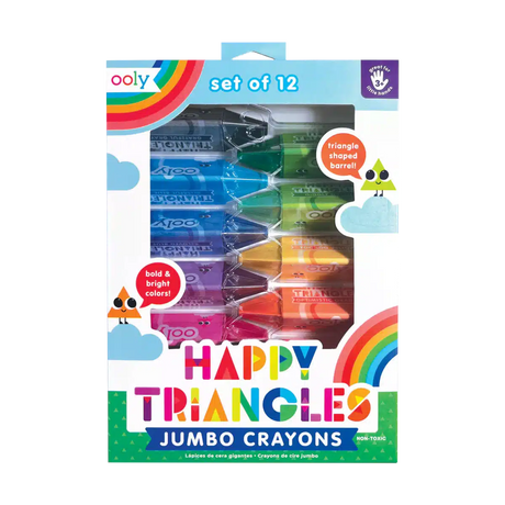 Ooly - Happy Triangles jumbo crayons - set of 12 | Scout & Co