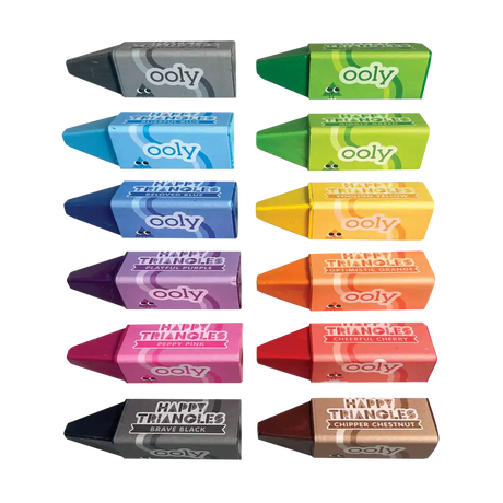 Ooly - Happy Triangles jumbo crayons - set of 12 | Scout & Co