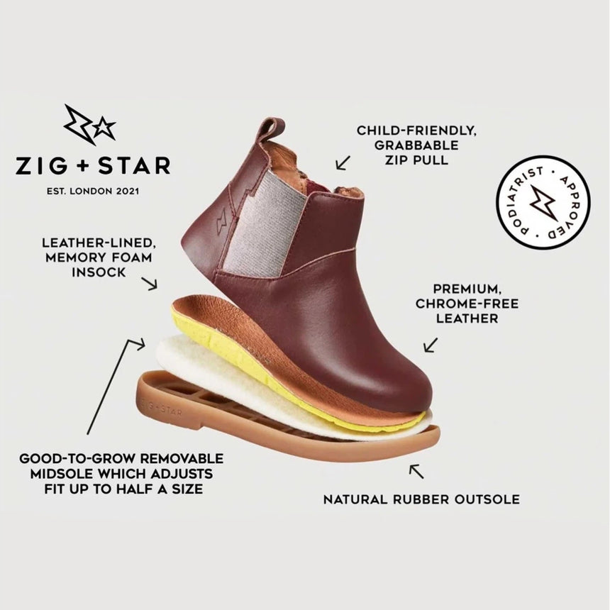 Zig & Star - Rockit boots - infant - Oxblood | Scout & Co