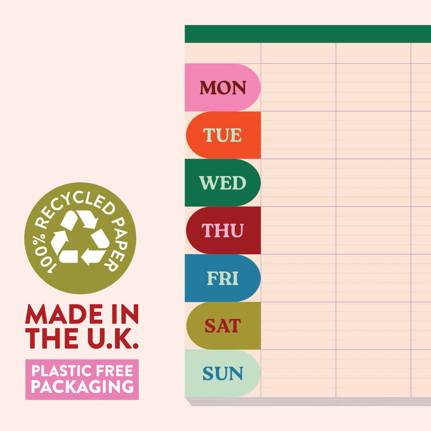 Good Tuesday - A4 Weekly / Monthly Planner Pad - Work Hard, Play Nice | Scout & Co