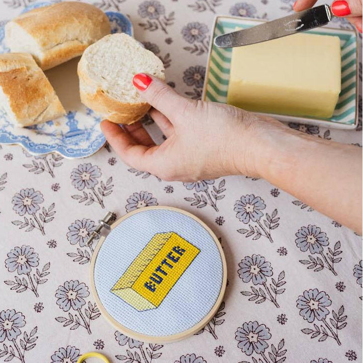 Cotton Clara - Butter Cross Stitch Kit for Beginners | Scout & Co