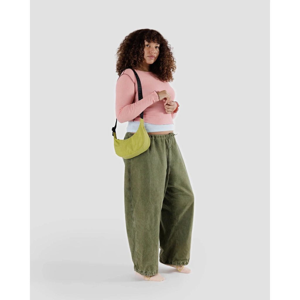 Baggu - Small Nylon Crescent bag - Lemongrass | Scout & Co