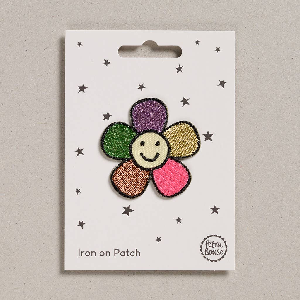 Petra Boase - Iron on Patch - Happy Flower | Scout & Co