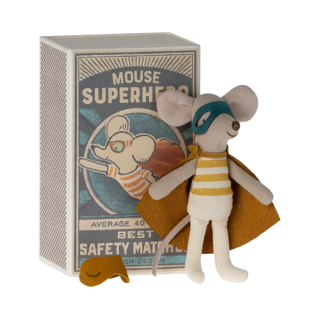 Maileg - Superhero mouse in matchbox - little brother | Scout & Co