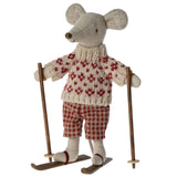 Maileg - Winter mouse with ski set - mum | Scout & Co