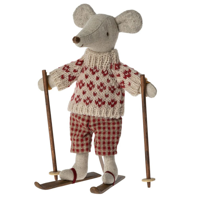 Maileg - Winter mouse with ski set - mum | Scout & Co