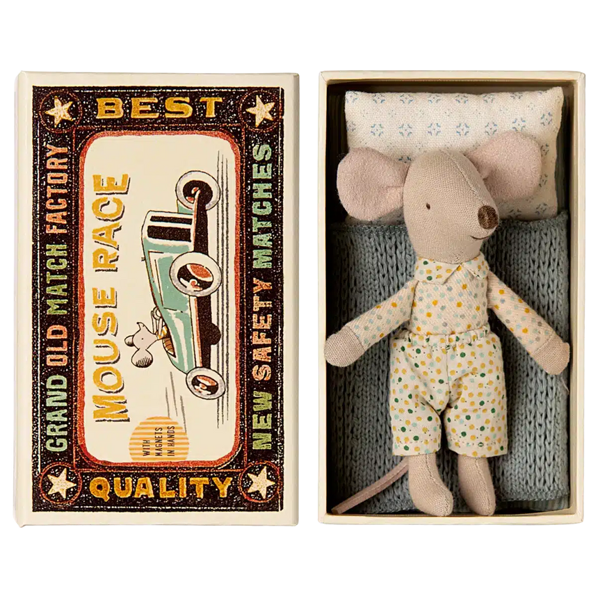 Maileg - Little brother mouse in matchbox - Spotty | Scout & Co