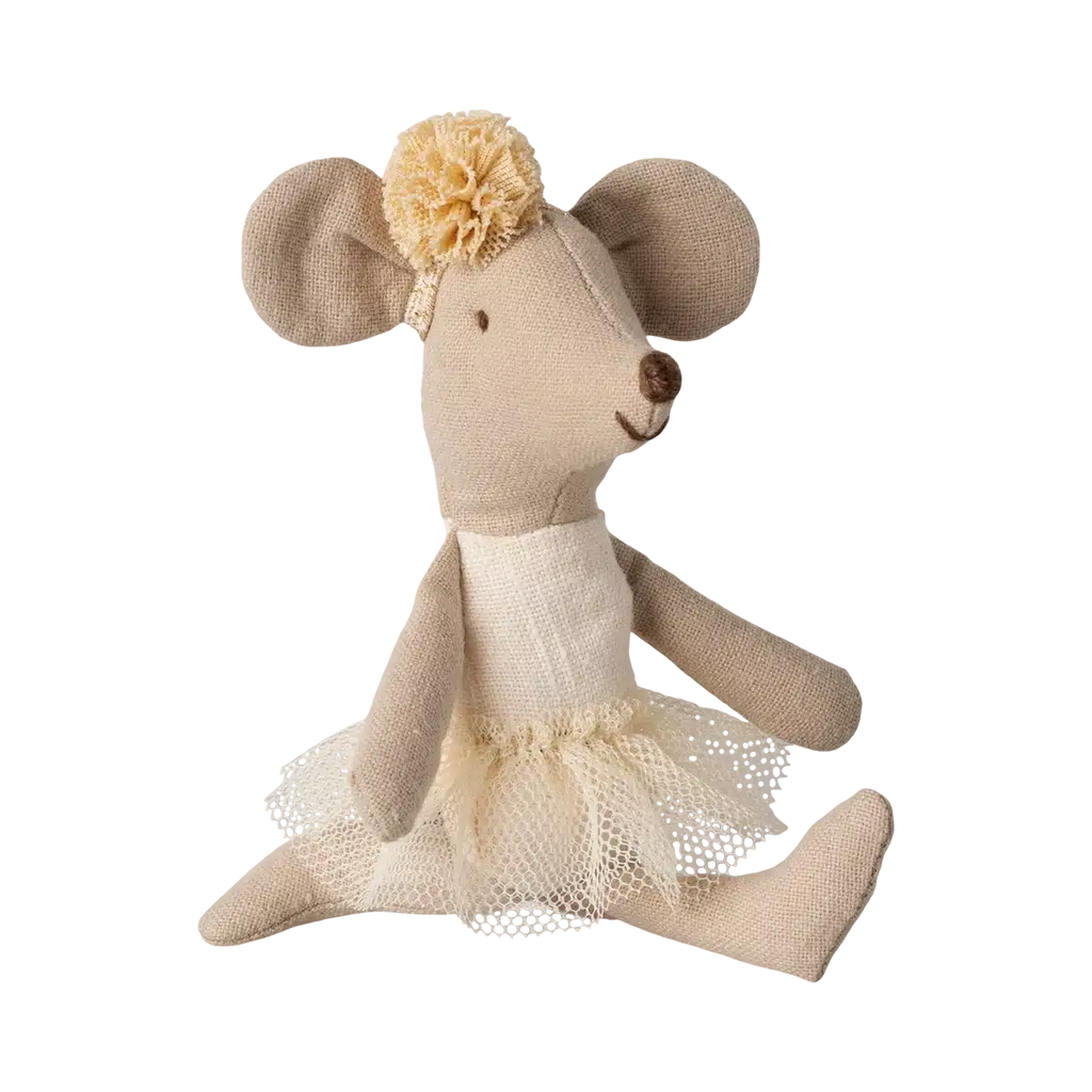 Maileg - Ballerina mouse - little sister - Off white | Scout & Co