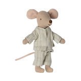 Maileg - Big brother mouse in matchbox - pale blue striped pyjamas | Scout & Co