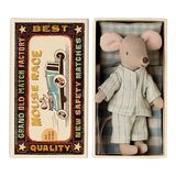 Maileg - Big brother mouse in matchbox - pale blue striped pyjamas | Scout & Co