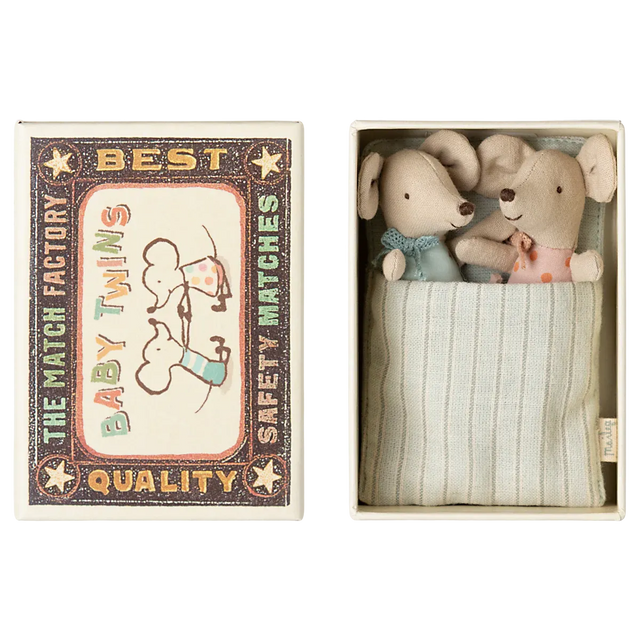 Maileg - Baby mice twins in matchbox - polkadot | Scout & Co