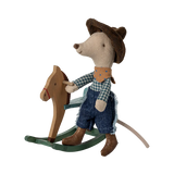 Maileg - Cowboy mouse on rocking horse - little brother | Scout & Co