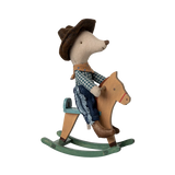 Maileg - Cowboy mouse on rocking horse - little brother | Scout & Co