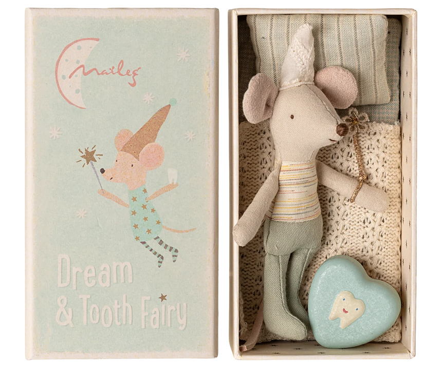 Maileg - Tooth Fairy mouse with matchbox - little brother