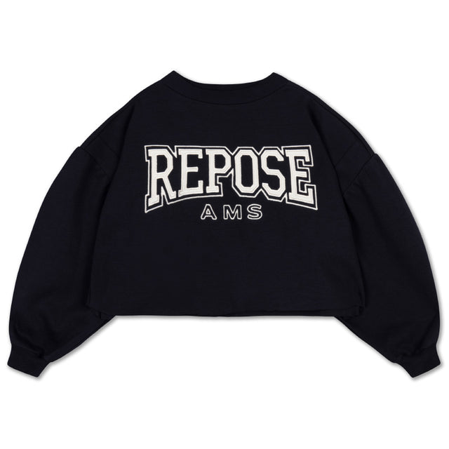 Repose AMS - Crop heart sweater - graphite night | Scout & Co