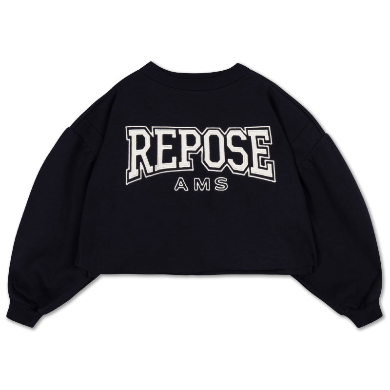Repose AMS - Crop heart sweater - graphite night | Scout & Co