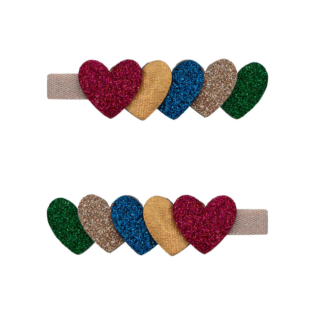 Mimi & Lula - Jazzy Layered Heart hair clips - set of 2 | Scout & Co