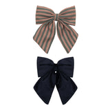 Mimi & Lula - Stripe Agnes bow hair clips - set of 2 | Scout & Co