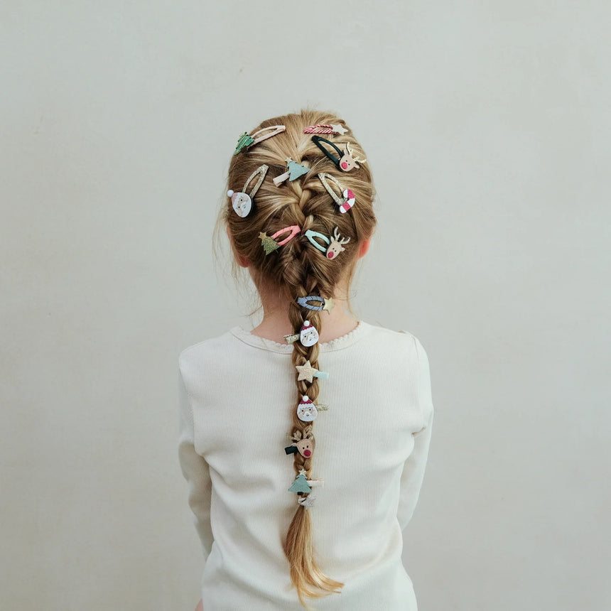 Mimi & Lula - Santa & Rudolph mini clic clac hair clips - set of 5 | Scout & Co