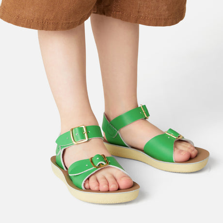 Saltwater Surfer Sandals - Kelly Green - Kids | Scout & Co