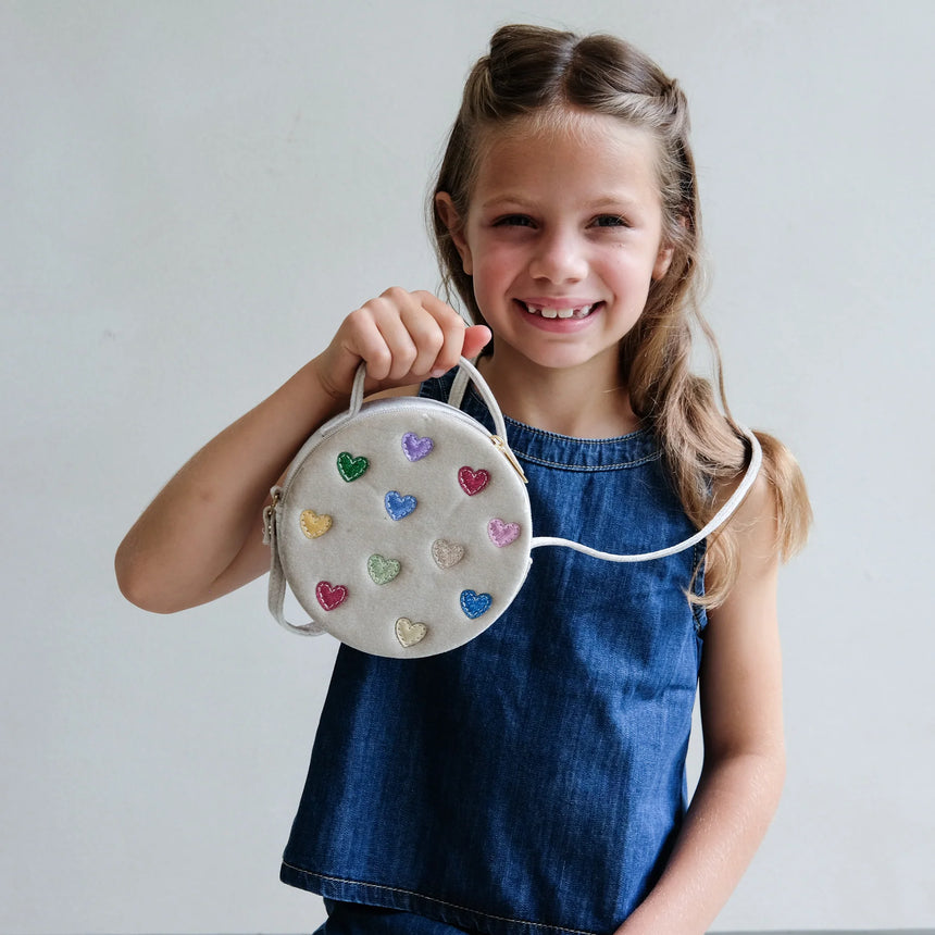 Mimi & Lula - Jazzy Hearts velvet bag | Scout & Co