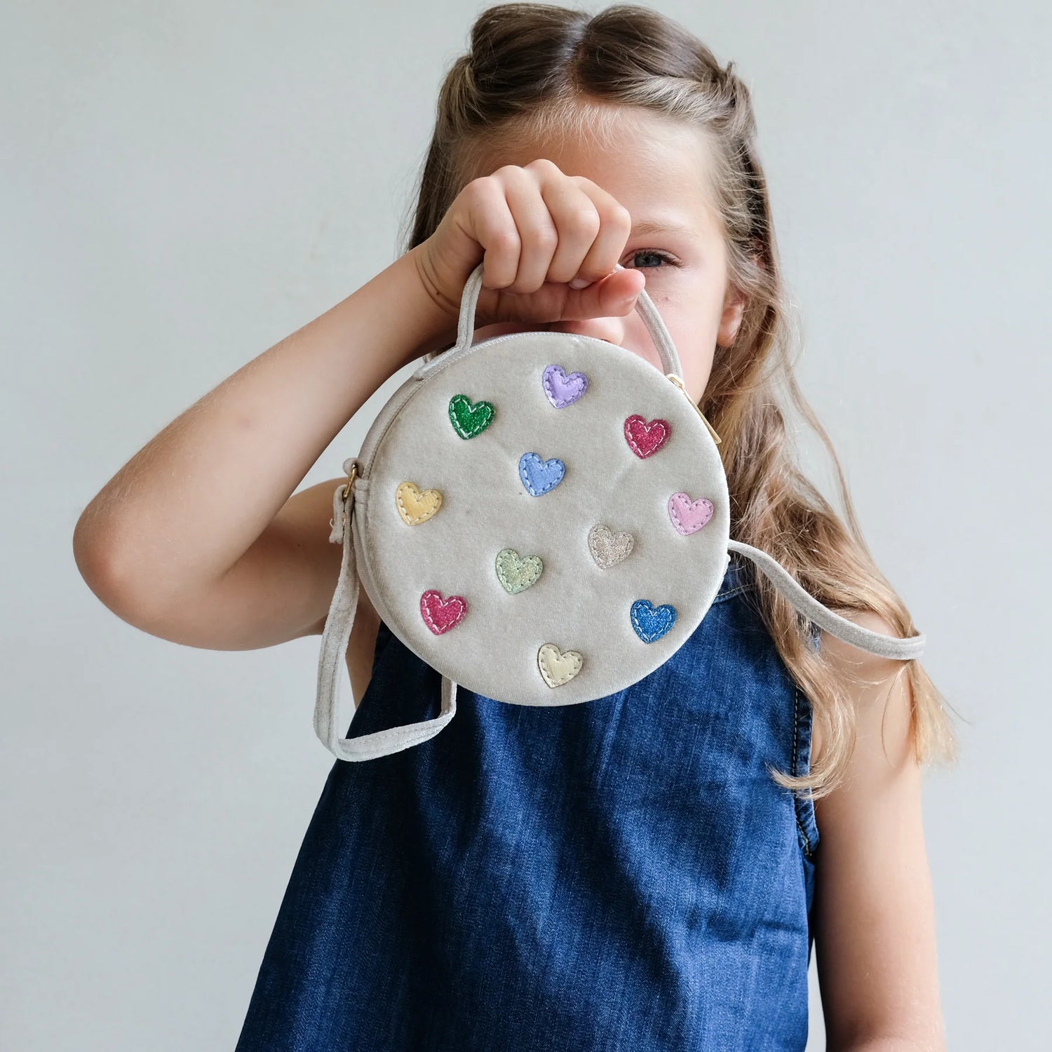 Mimi & Lula - Jazzy Hearts velvet bag | Scout & Co