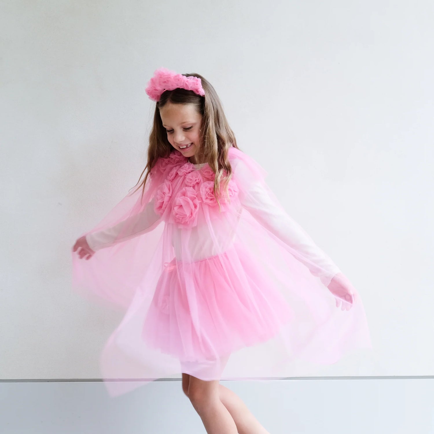 Mimi & Lula - Pink Ruffle flower cape | Scout & Co