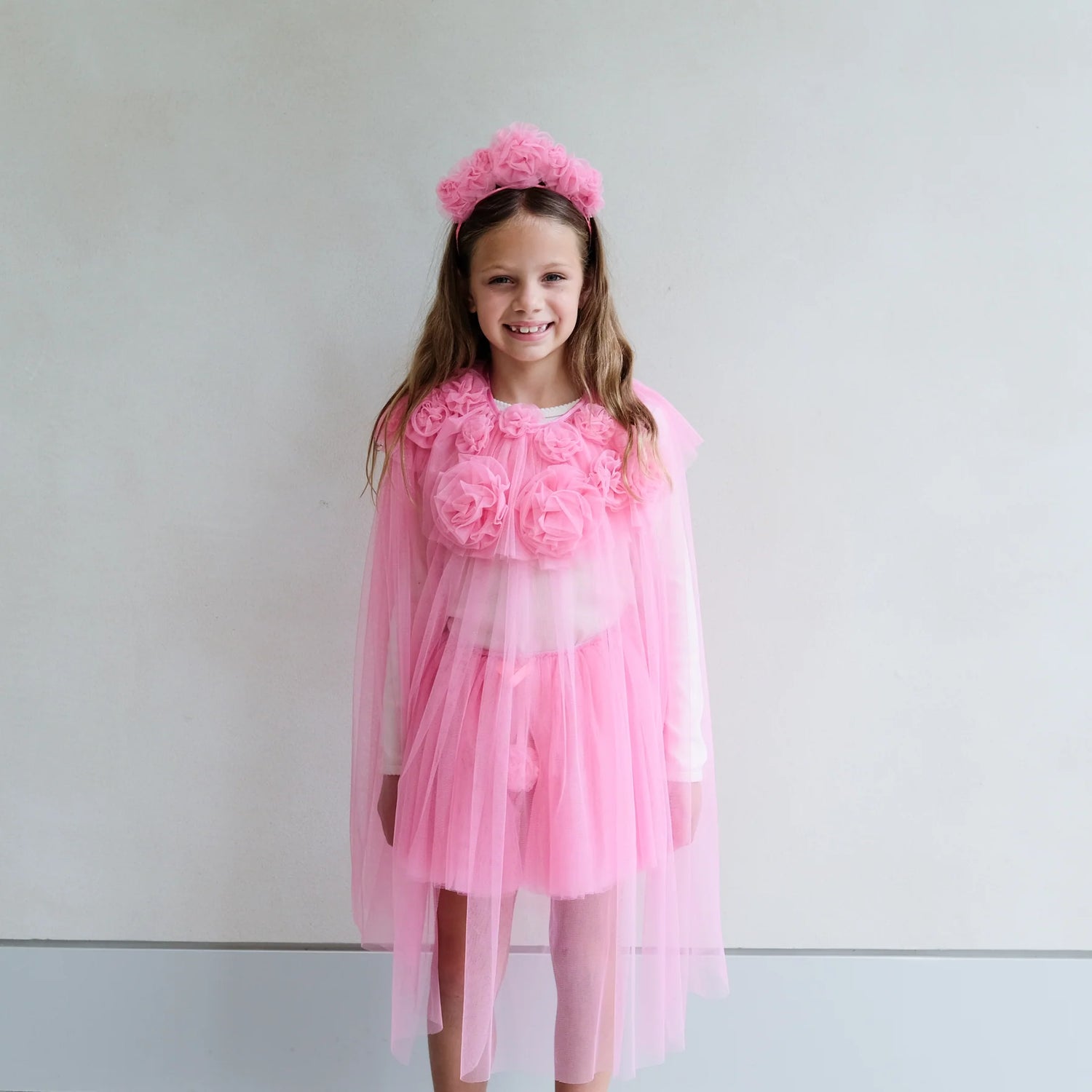 Mimi & Lula - Pink Ruffle flower cape | Scout & Co