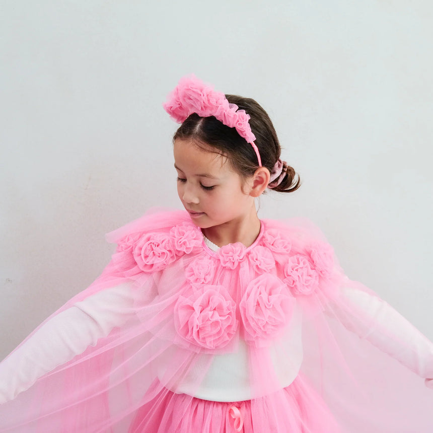 Mimi & Lula - Pink Ruffle flower cape | Scout & Co