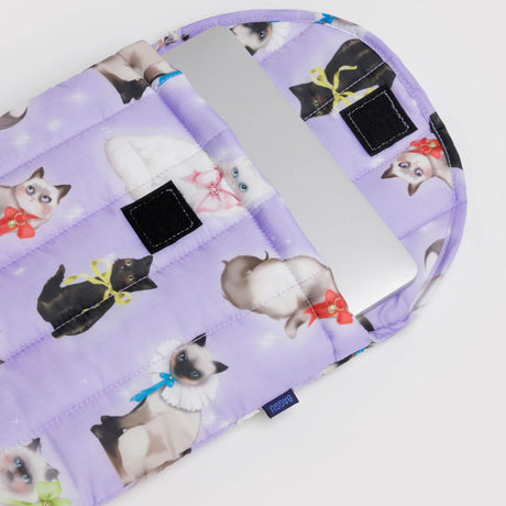 Baggu - Puffy laptop sleeve 13in / 14in - Fancy Cats | Scout & Co