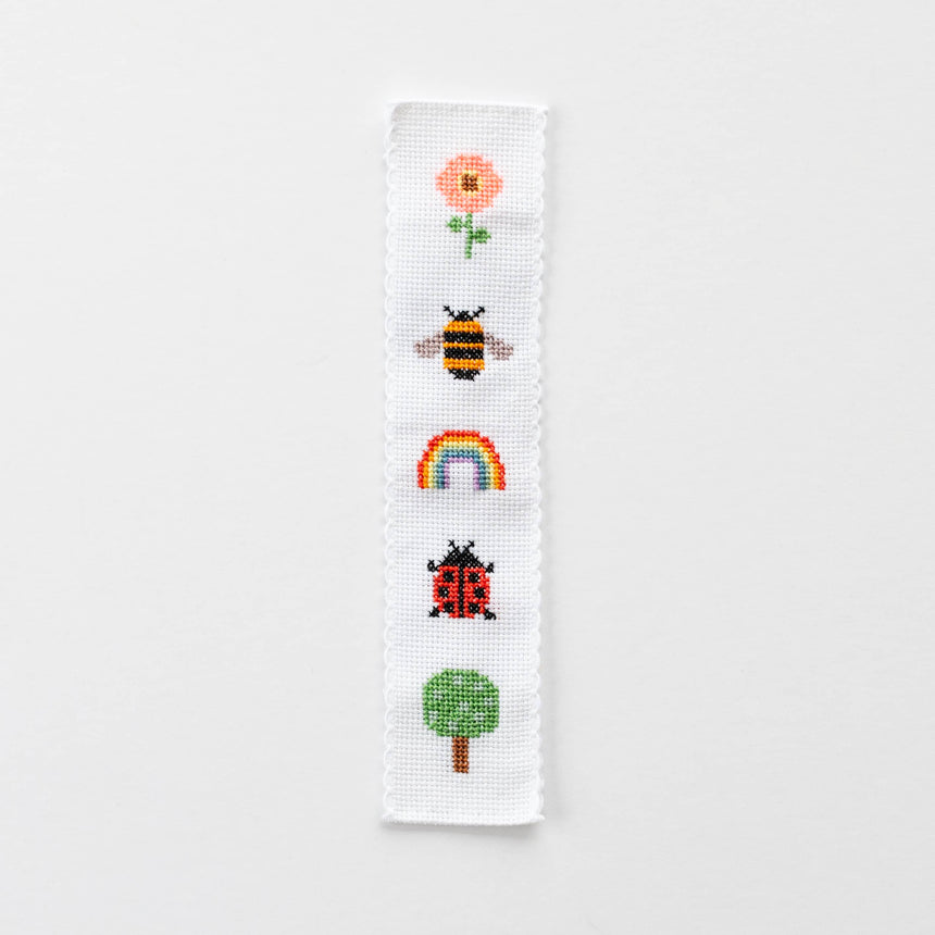 Cotton Clara - Nature Rainbow Cross Stitch Bookmark Kit | Scout & Co