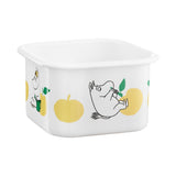 Muurla - Moomin enamel dish / jar with Lid - Joyful Apples - Yellow | Scout & Co